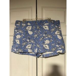 Gap Women's Blue Floral City Shorts Size 18 Summer Chino